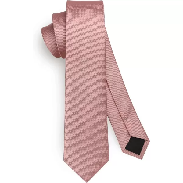 HISDERN Ties for Men 2.17'' Skinny Solid Color Necktie Formal Busines Woven Satin Thin Silk Silm Mens Tie Wedding Party