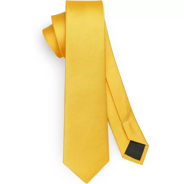 HISDERN Ties for Men 2.17'' Skinny Solid Color Necktie Formal Busines Woven Satin Thin Silk Silm Mens Tie Wedding Party