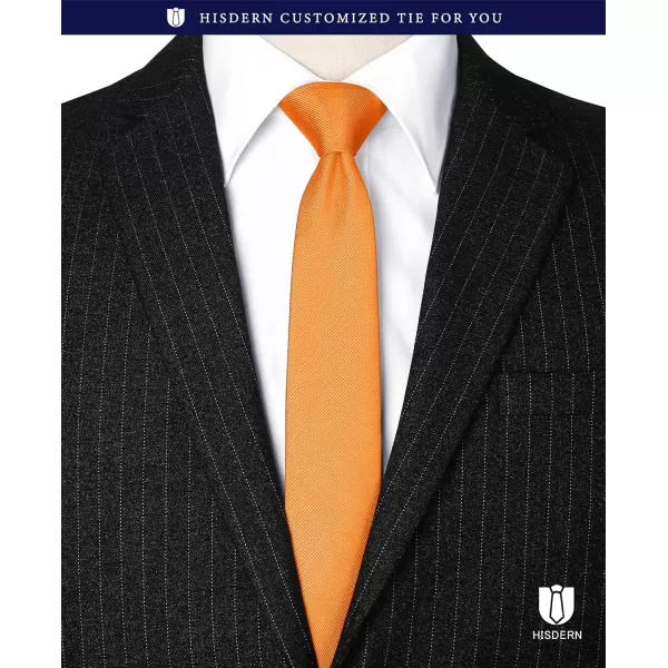 HISDERN Ties for Men 2.17'' Skinny Solid Color Necktie Formal Busines Woven Satin Thin Silk Silm Mens Tie Wedding Party