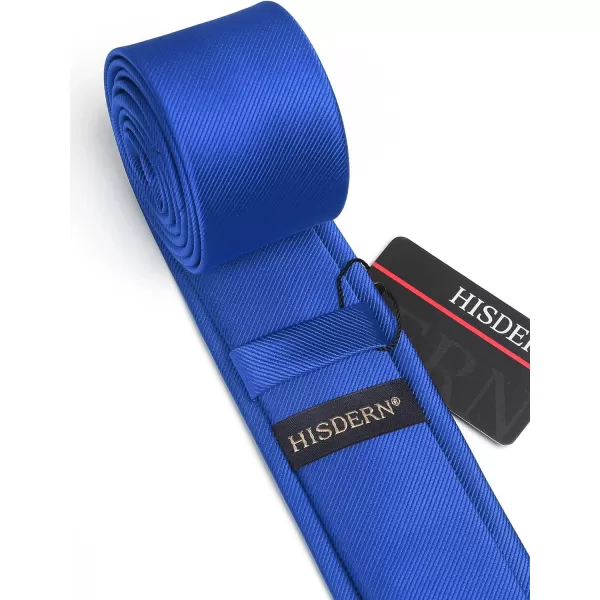 HISDERN Ties for Men 2.17'' Skinny Solid Color Necktie Formal Busines Woven Satin Thin Silk Silm Mens Tie Wedding Party