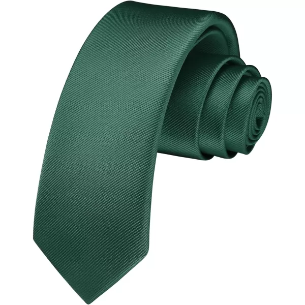 HISDERN Ties for Men 2.17'' Skinny Solid Color Necktie Formal Busines Woven Satin Thin Silk Silm Mens Tie Wedding Party