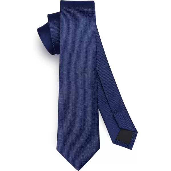 HISDERN Ties for Men 2.17'' Skinny Solid Color Necktie Formal Busines Woven Satin Thin Silk Silm Mens Tie Wedding Party