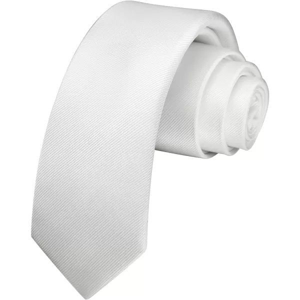 HISDERN Ties for Men 2.17'' Skinny Solid Color Necktie Formal Busines Woven Satin Thin Silk Silm Mens Tie Wedding Party
