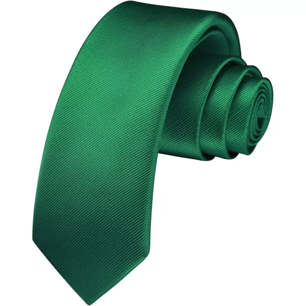 HISDERN Ties for Men 2.17'' Skinny Solid Color Necktie Formal Busines Woven Satin Thin Silk Silm Mens Tie Wedding Party