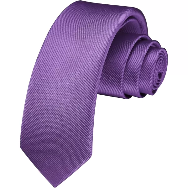 HISDERN Ties for Men 2.17'' Skinny Solid Color Necktie Formal Busines Woven Satin Thin Silk Silm Mens Tie Wedding Party