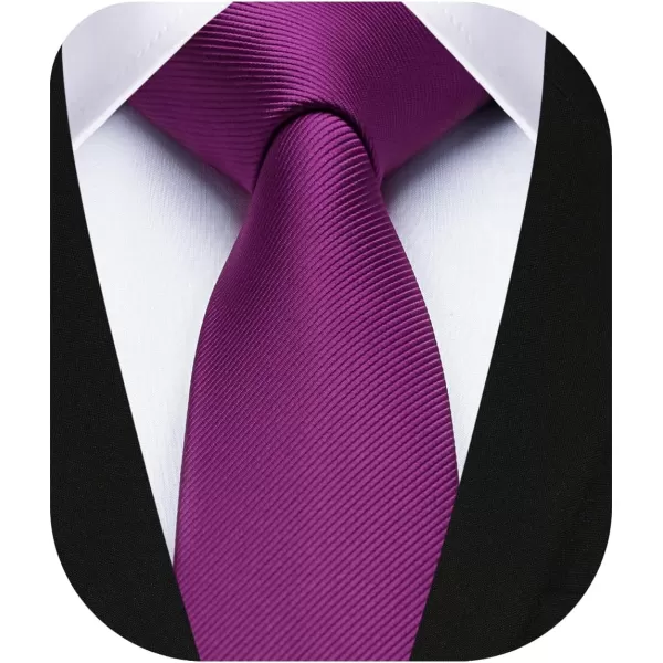 HISDERN Ties for Men 2.17'' Skinny Solid Color Necktie Formal Busines Woven Satin Thin Silk Silm Mens Tie Wedding Party