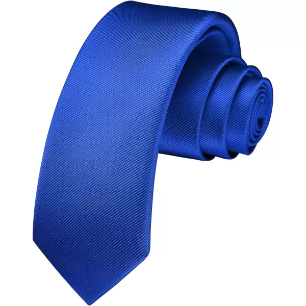 HISDERN Ties for Men 2.17'' Skinny Solid Color Necktie Formal Busines Woven Satin Thin Silk Silm Mens Tie Wedding Party