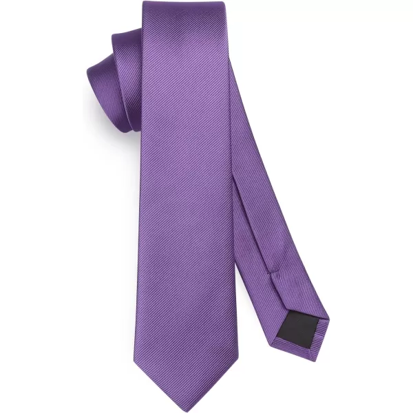 HISDERN Ties for Men 2.17'' Skinny Solid Color Necktie Formal Busines Woven Satin Thin Silk Silm Mens Tie Wedding Party