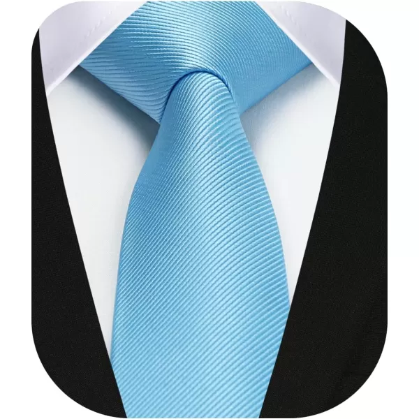 HISDERN Ties for Men 2.17'' Skinny Solid Color Necktie Formal Busines Woven Satin Thin Silk Silm Mens Tie Wedding Party