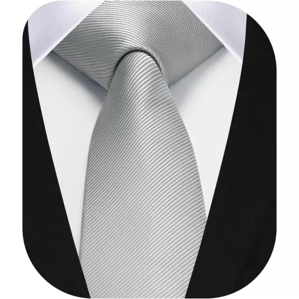 HISDERN Ties for Men 2.17'' Skinny Solid Color Necktie Formal Busines Woven Satin Thin Silk Silm Mens Tie Wedding Party