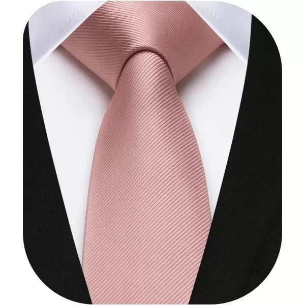 HISDERN Ties for Men 2.17'' Skinny Solid Color Necktie Formal Busines Woven Satin Thin Silk Silm Mens Tie Wedding Party