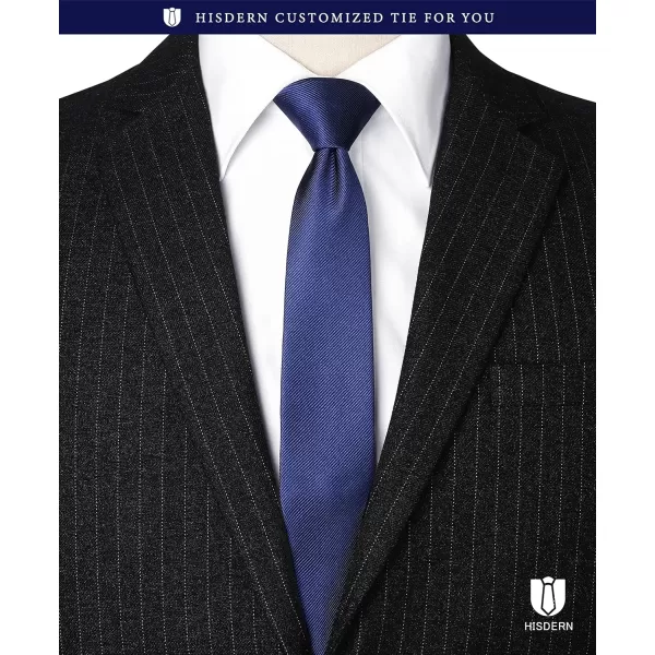 HISDERN Ties for Men 2.17'' Skinny Solid Color Necktie Formal Busines Woven Satin Thin Silk Silm Mens Tie Wedding Party