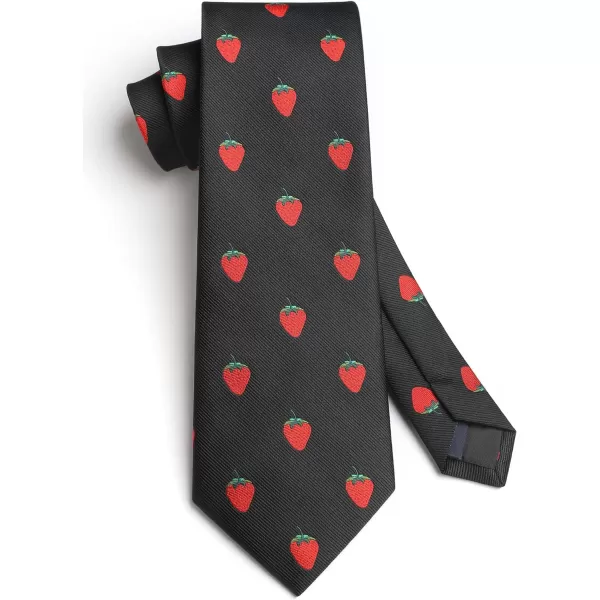 HISDERN Ties for Men Classic Animal Tie and Pocket Square Set Jacquard Woven Silk Neckties Handkerchief Wedding Party