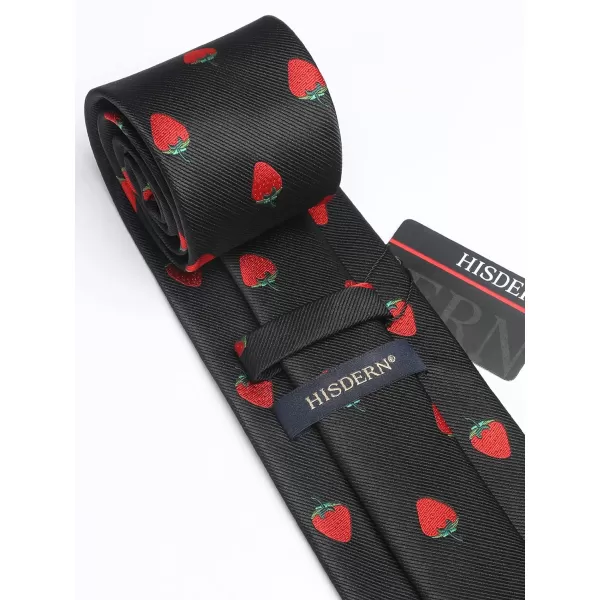 HISDERN Ties for Men Classic Animal Tie and Pocket Square Set Jacquard Woven Silk Neckties Handkerchief Wedding Party