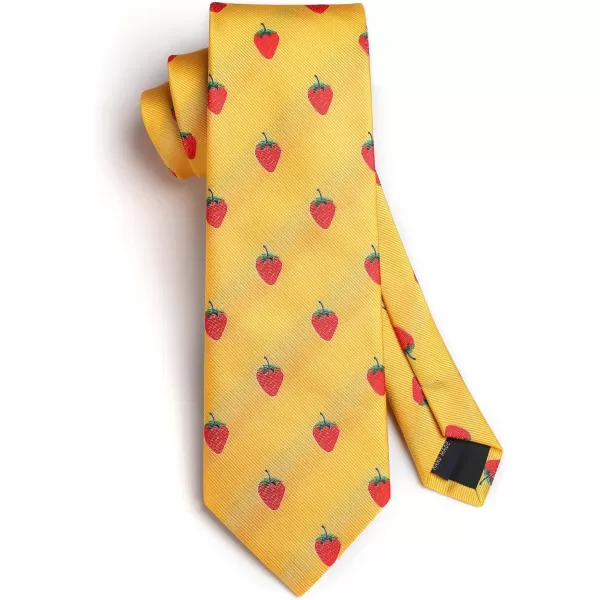 HISDERN Ties for Men Classic Animal Tie and Pocket Square Set Jacquard Woven Silk Neckties Handkerchief Wedding Party