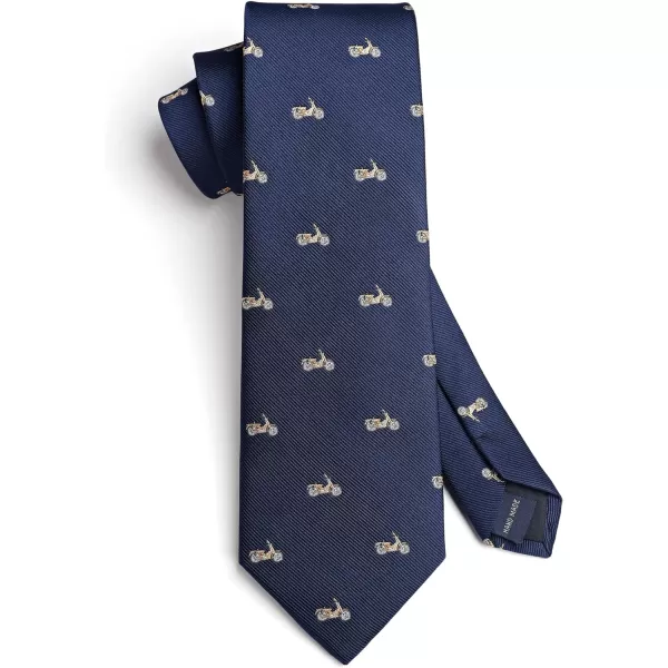 HISDERN Ties for Men Classic Animal Tie and Pocket Square Set Jacquard Woven Silk Neckties Handkerchief Wedding Party