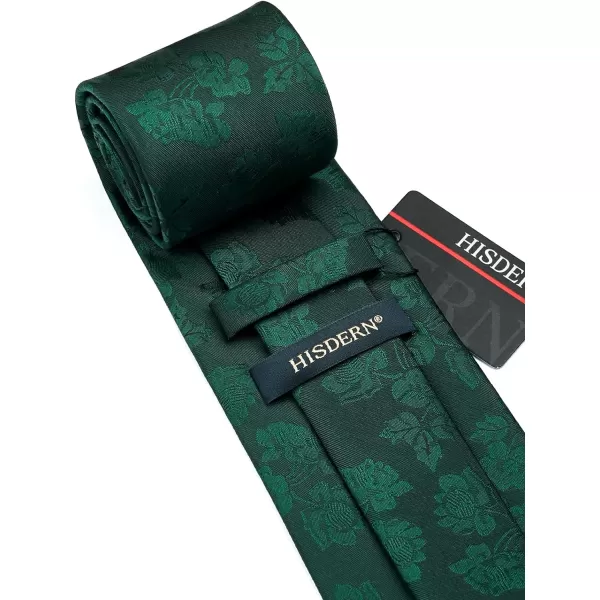 HISDERN Ties for Men Paisley Floral Tie Handkerchief Classic Woven Business Formal Necktie and Pocket Square Set Wedding