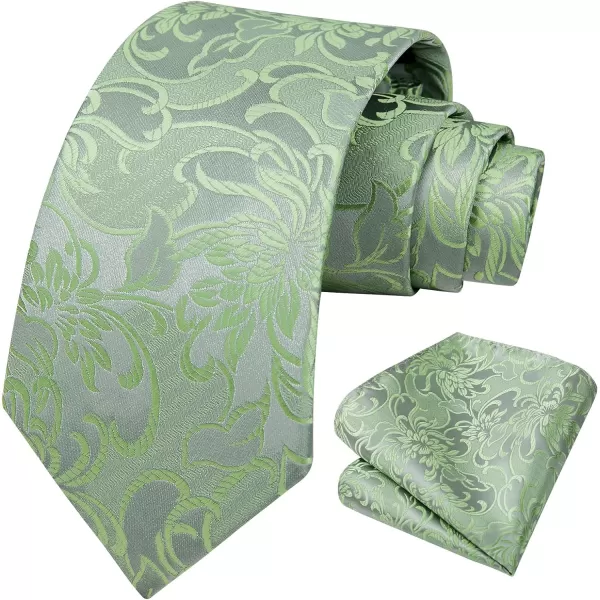 HISDERN Ties for Men Paisley Floral Tie Handkerchief Classic Woven Business Formal Necktie and Pocket Square Set Wedding