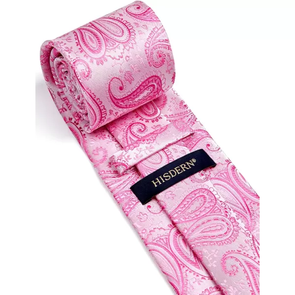 HISDERN Ties for Men Paisley Floral Tie Handkerchief Classic Woven Business Formal Necktie and Pocket Square Set Wedding