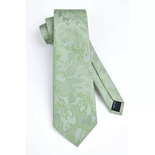 HISDERN Ties for Men Paisley Floral Tie Handkerchief Classic Woven Business Formal Necktie and Pocket Square Set Wedding