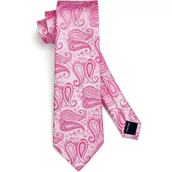 HISDERN Ties for Men Paisley Floral Tie Handkerchief Classic Woven Business Formal Necktie and Pocket Square Set Wedding