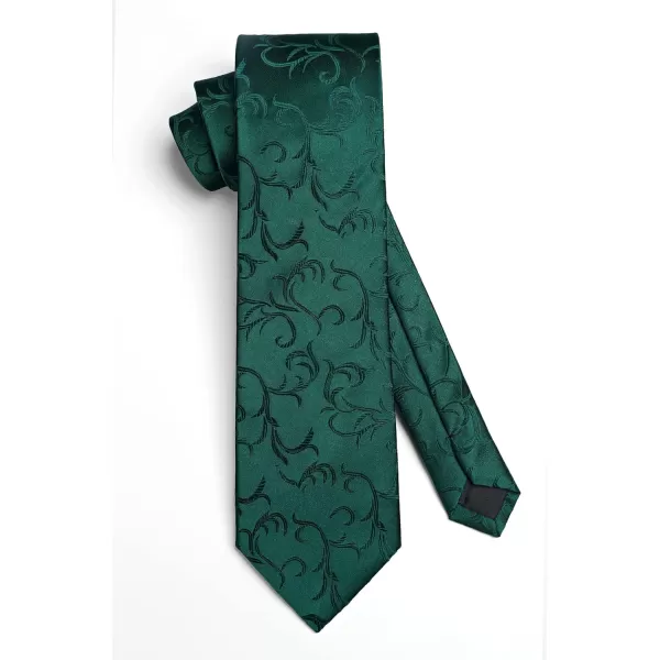 HISDERN Ties for Men Paisley Floral Tie Handkerchief Classic Woven Business Formal Necktie and Pocket Square Set Wedding
