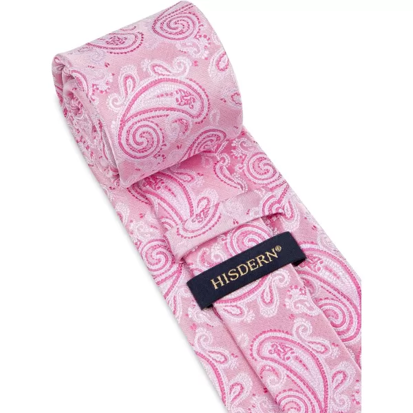 HISDERN Ties for Men Paisley Floral Tie Handkerchief Classic Woven Business Formal Necktie and Pocket Square Set Wedding