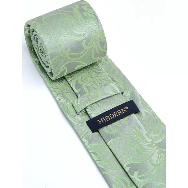 HISDERN Ties for Men Paisley Floral Tie Handkerchief Classic Woven Business Formal Necktie and Pocket Square Set Wedding
