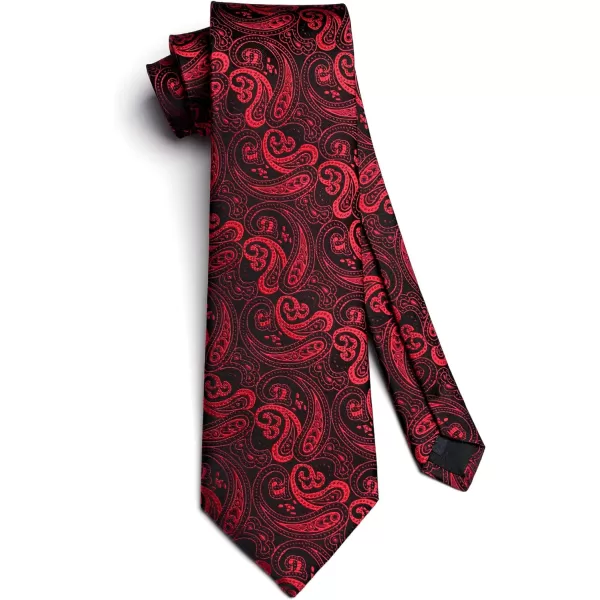 HISDERN Ties for Men Paisley Floral Tie Handkerchief Classic Woven Business Formal Necktie and Pocket Square Set Wedding