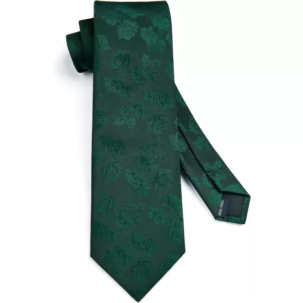 HISDERN Ties for Men Paisley Floral Tie Handkerchief Classic Woven Business Formal Necktie and Pocket Square Set Wedding