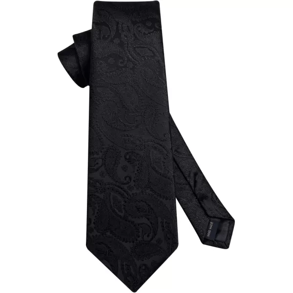 HISDERN Ties for Men Paisley Floral Tie Handkerchief Classic Woven Business Formal Necktie and Pocket Square Set Wedding