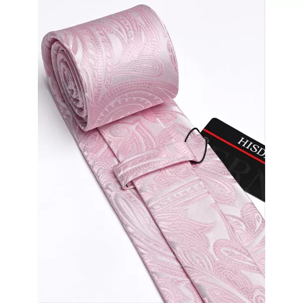 HISDERN Ties for Men Paisley Floral Tie Handkerchief Classic Woven Business Formal Necktie and Pocket Square Set Wedding