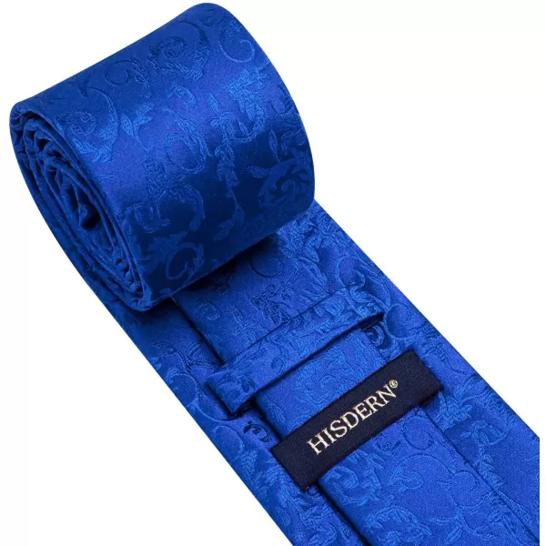 HISDERN Ties for Men Paisley Floral Tie Handkerchief Classic Woven Business Formal Necktie and Pocket Square Set Wedding