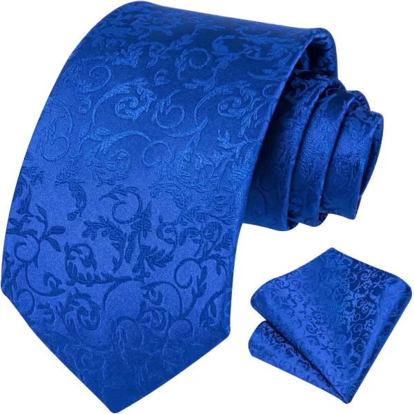 HISDERN Ties for Men Paisley Floral Tie Handkerchief Classic Woven Business Formal Necktie and Pocket Square Set Wedding