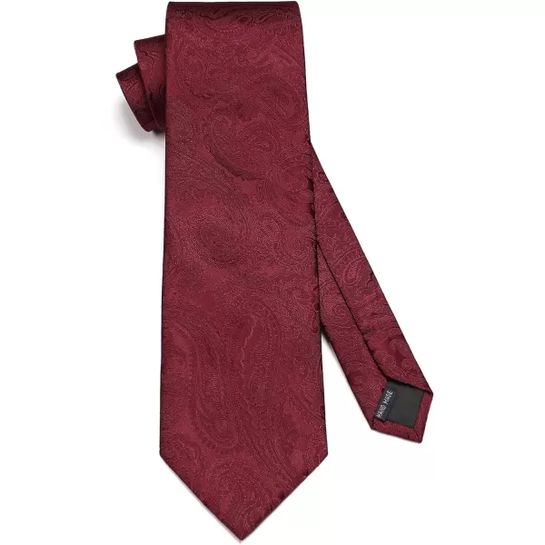 HISDERN Ties for Men Paisley Floral Tie Handkerchief Classic Woven Business Formal Necktie and Pocket Square Set Wedding