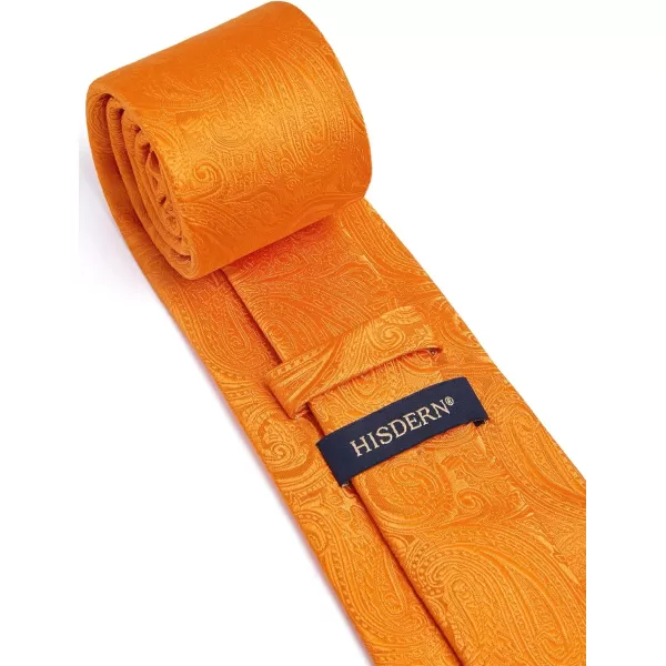 HISDERN Ties for Men Paisley Floral Tie Handkerchief Classic Woven Business Formal Necktie and Pocket Square Set Wedding