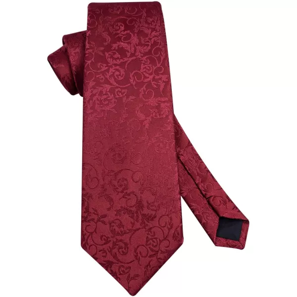 HISDERN Ties for Men Paisley Floral Tie Handkerchief Classic Woven Business Formal Necktie and Pocket Square Set Wedding