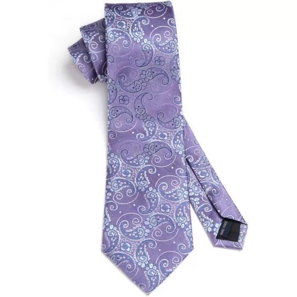 HISDERN Ties for Men Paisley Tie and Pocket Square Woven Classic Floral Mens Ties Handkerchief Set Wedding Party Necktie
