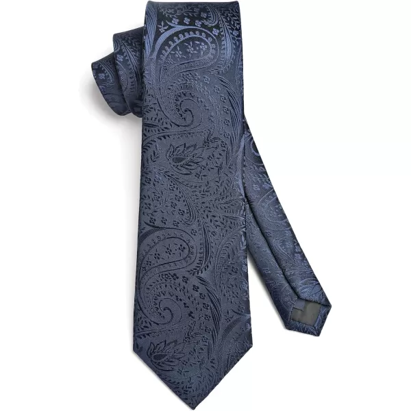 HISDERN Ties for Men Paisley Tie and Pocket Square Woven Classic Floral Mens Ties Handkerchief Set Wedding Party Necktie