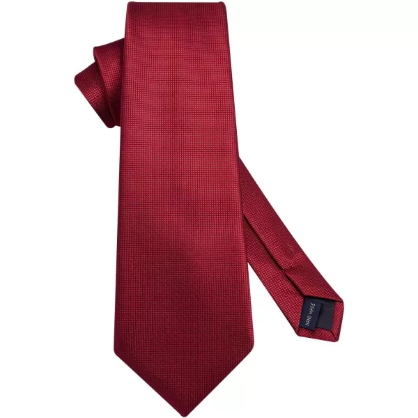 HISDERN Ties for Men Plaid Checkered Tie with Pocket Square Woven Business Formal Necktie Handkerchief Set Wedding Party