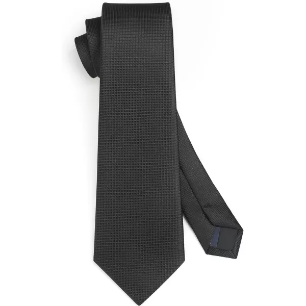 HISDERN Ties for Men Plaid Checkered Tie with Pocket Square Woven Business Formal Necktie Handkerchief Set Wedding Party