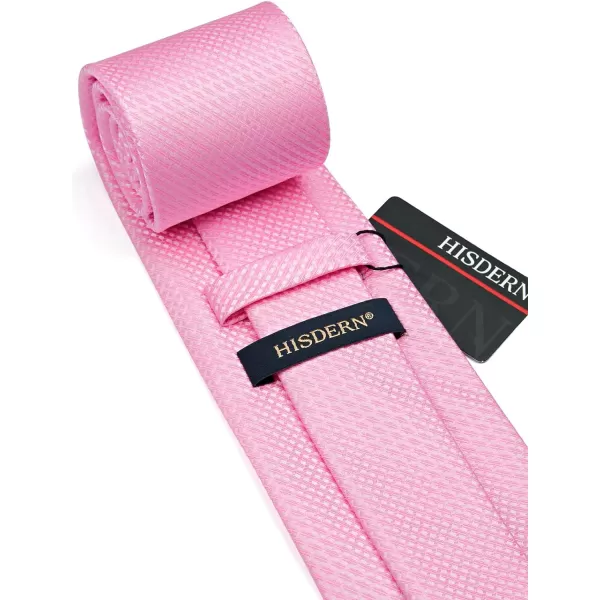 HISDERN Ties for Men Plaid Checkered Tie with Pocket Square Woven Business Formal Necktie Handkerchief Set Wedding Party