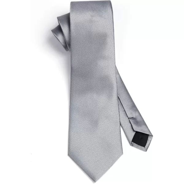 HISDERN Ties for Men Plaid Checkered Tie with Pocket Square Woven Business Formal Necktie Handkerchief Set Wedding Party