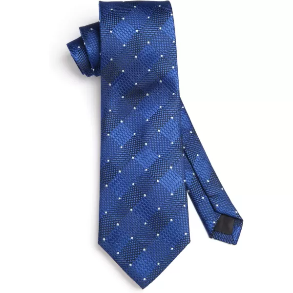 HISDERN Ties for Men Plaid Checkered Tie with Pocket Square Woven Business Formal Necktie Handkerchief Set Wedding Party