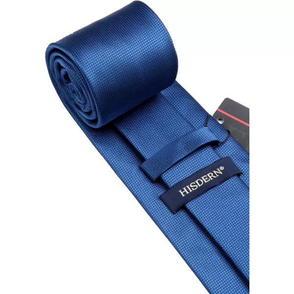 HISDERN Ties for Men Plaid Checkered Tie with Pocket Square Woven Business Formal Necktie Handkerchief Set Wedding Party