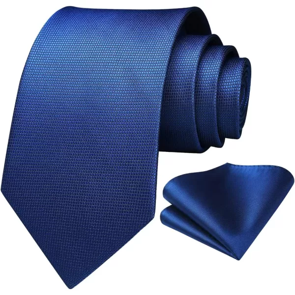 HISDERN Ties for Men Plaid Checkered Tie with Pocket Square Woven Business Formal Necktie Handkerchief Set Wedding Party