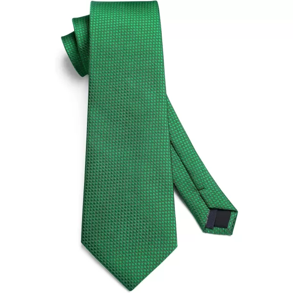 HISDERN Ties for Men Plaid Checkered Tie with Pocket Square Woven Business Formal Necktie Handkerchief Set Wedding Party