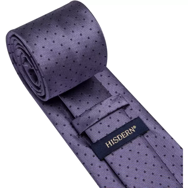 HISDERN Ties for Men Plaid Checkered Tie with Pocket Square Woven Business Formal Necktie Handkerchief Set Wedding Party
