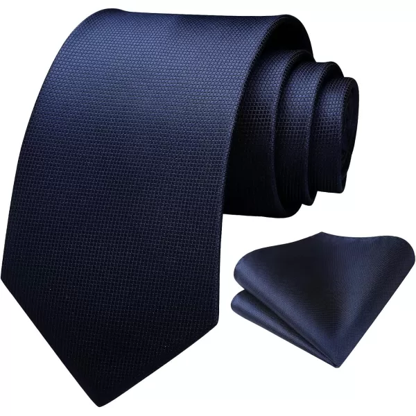 HISDERN Ties for Men Plaid Checkered Tie with Pocket Square Woven Business Formal Necktie Handkerchief Set Wedding Party