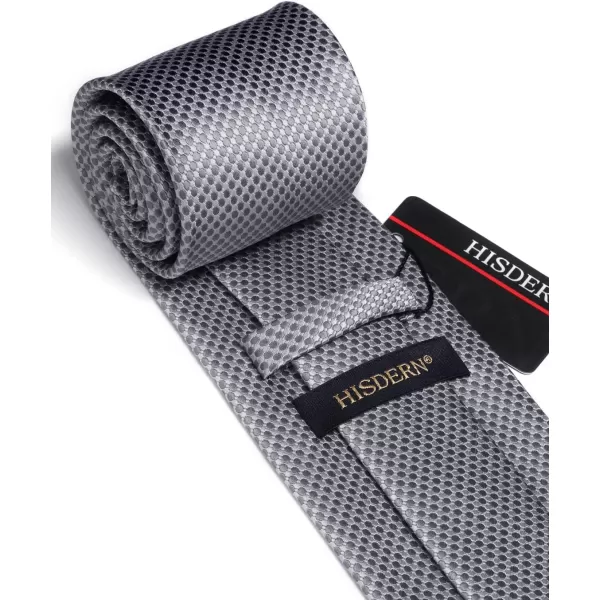 HISDERN Ties for Men Polka Dot Tie Handkerchief Set Classic Woven Silk Business Solid Mens Ties Necktie Wedding Party